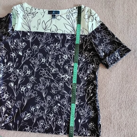 Karen Scott elbow-length sleeve boatneck relaxed fit pullover - Picture 4 of 7